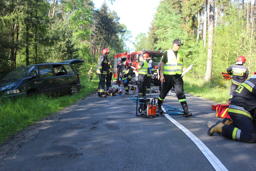 Groźny wypadek i pożar lasu
