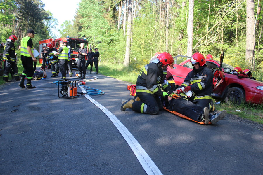 Groźny wypadek i pożar lasu
