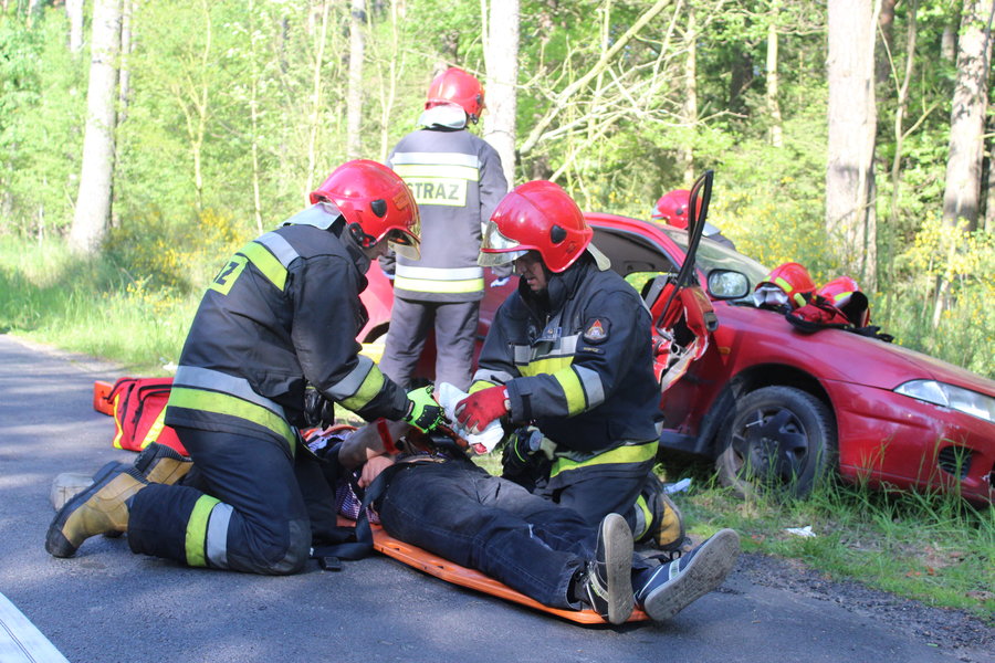 Groźny wypadek i pożar lasu
