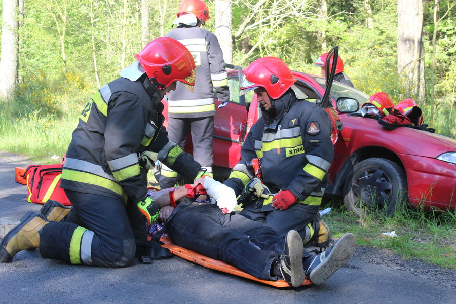 Groźny wypadek i pożar lasu