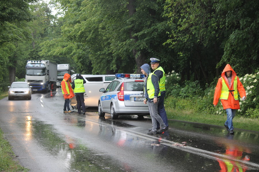 Wypadek w Szelejewie. Kierowca w ciężkim stanie