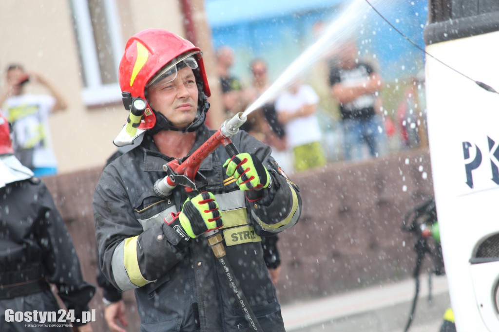 Na dworcu PKS w Gostyniu spłonął autobus