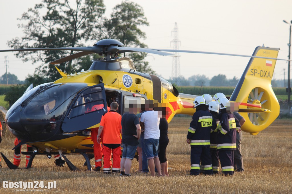 Spadł z dachu, wezwano helikopter LPR
