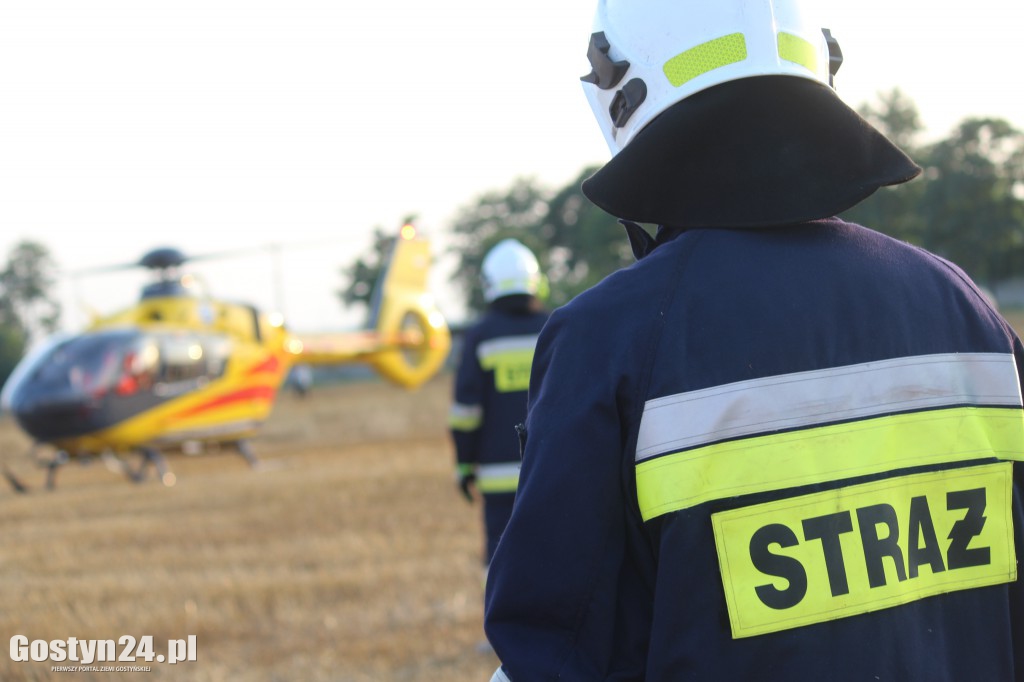 Spadł z dachu, wezwano helikopter LPR