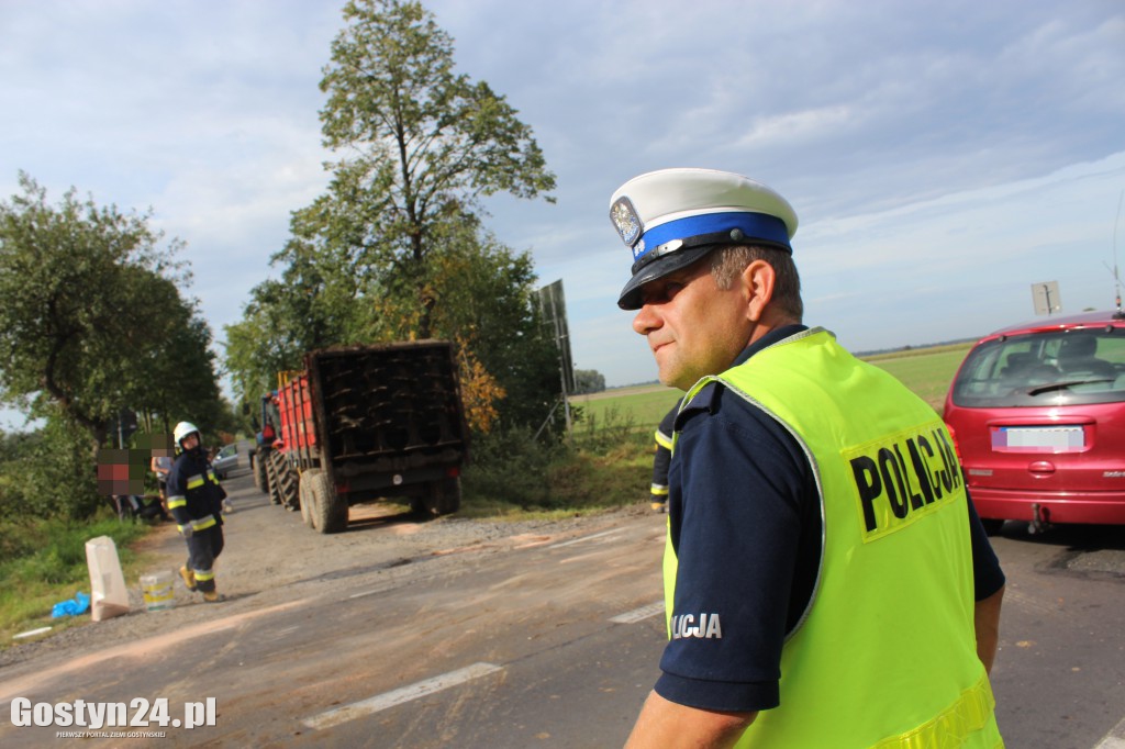 Nie miał prawa wyprzedzać ciągnika