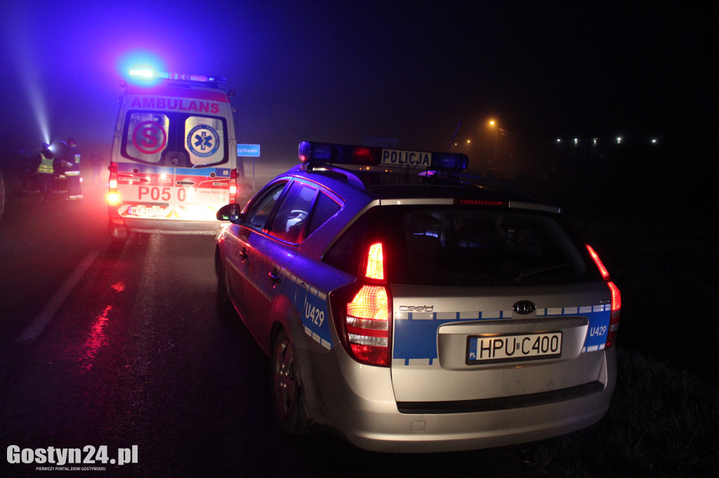 Zdarzenie drogowe w Czarkowie, gmina Poniec