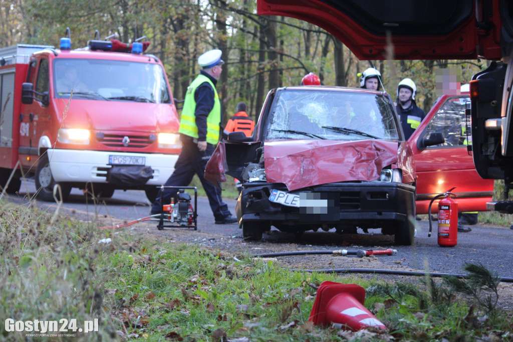 Wypadek na trasie Poniec-Pawłowice