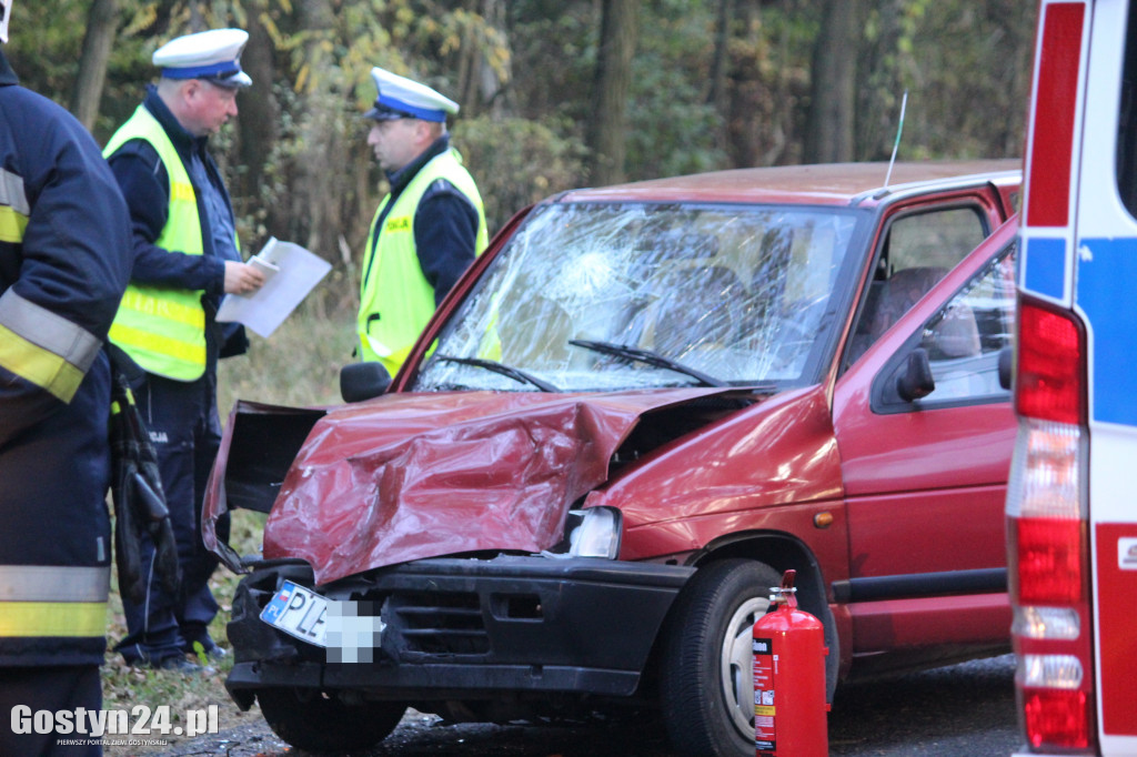 Wypadek na trasie Poniec-Pawłowice