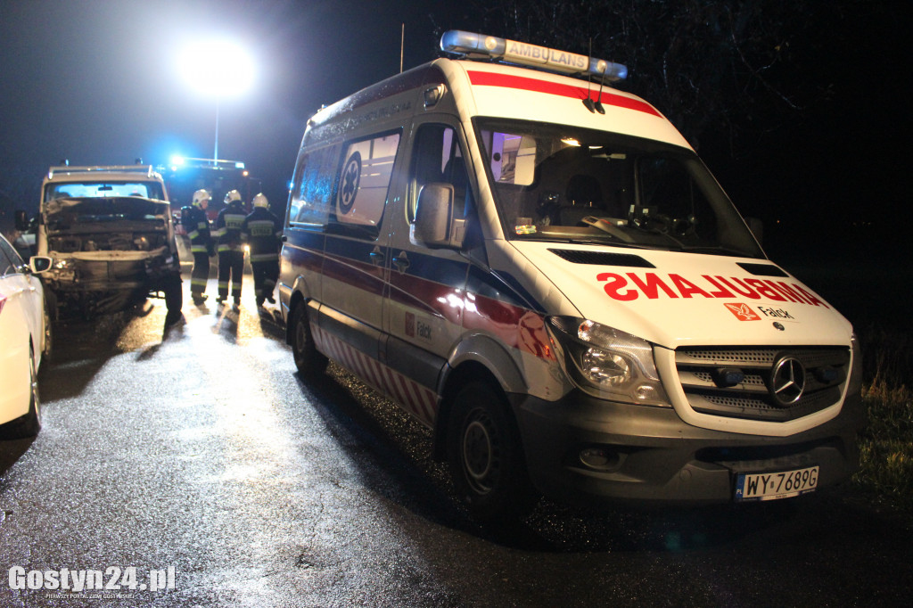 Zderzenie dwóch pojazdów na trasie Pogorzela-Gumienice