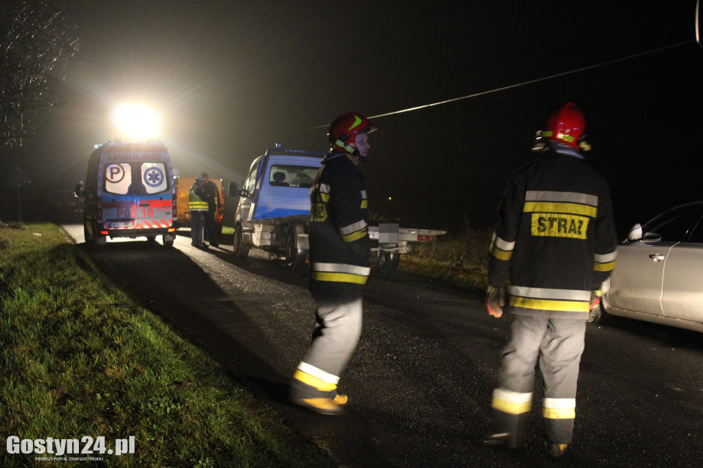 Zderzenie dwóch pojazdów na trasie Pogorzela-Gumienice