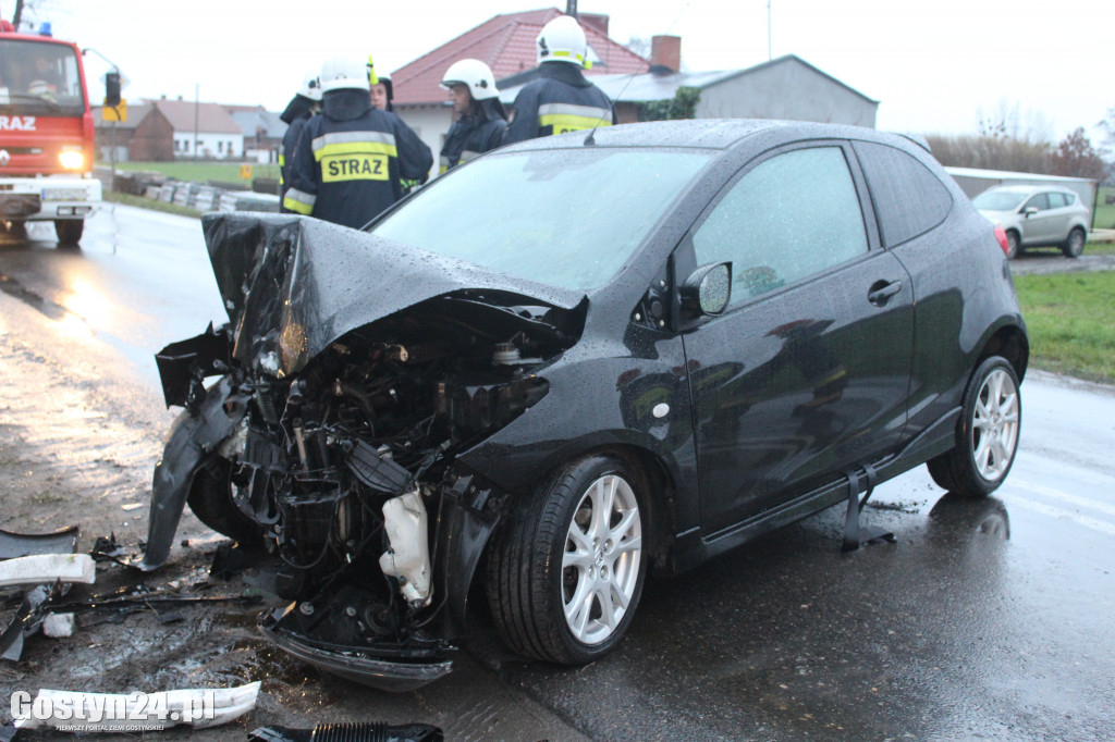 Samochód uderzył w drzewo w miejscowości Gębice
