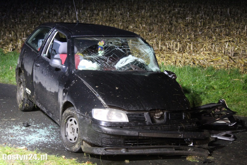 Wypadek na krajowej 12. na obwodnicy Borku Wlkp.