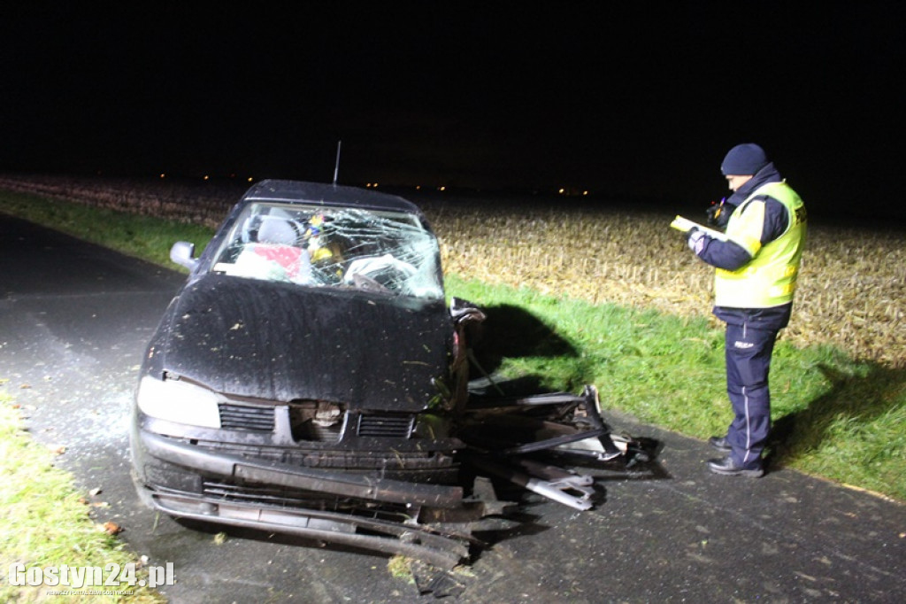 Wypadek na krajowej 12. na obwodnicy Borku Wlkp.
