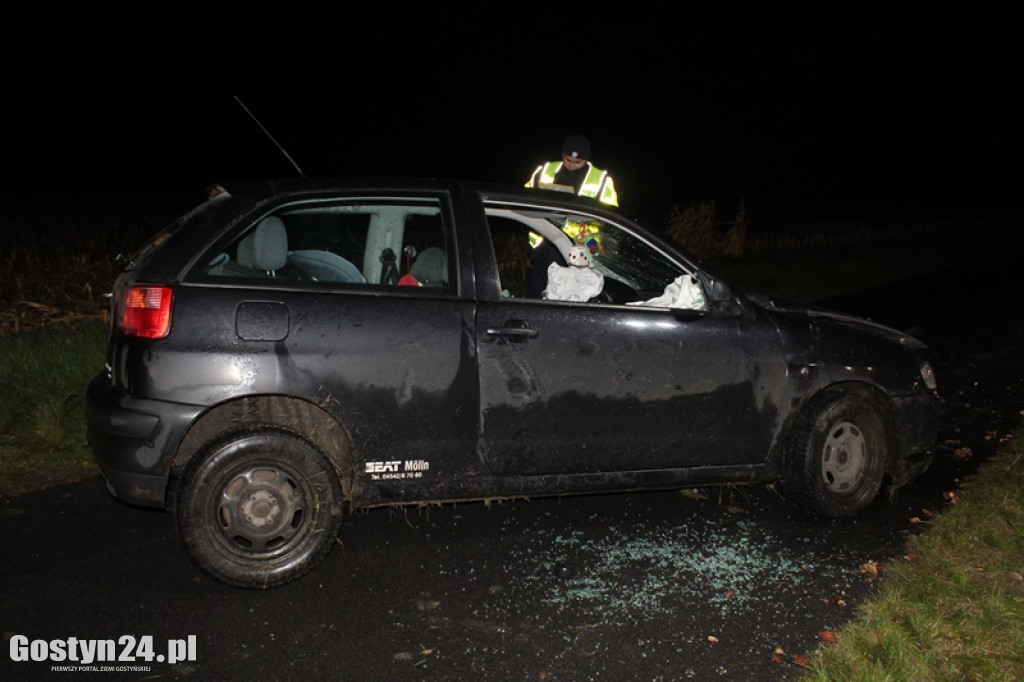 Wypadek na krajowej 12. na obwodnicy Borku Wlkp.
