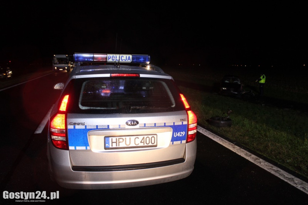 Wypadek na krajowej 12. na obwodnicy Borku Wlkp.