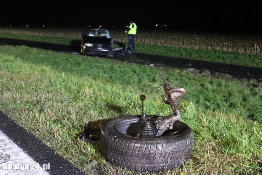 Wypadek na krajowej 12. na obwodnicy Borku Wlkp.