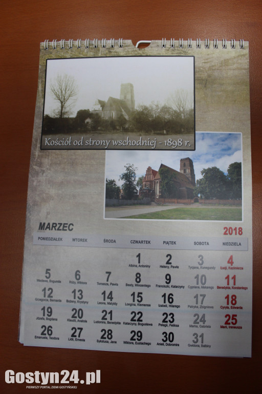 Kalendarz przedstawiający gostyńską Farę