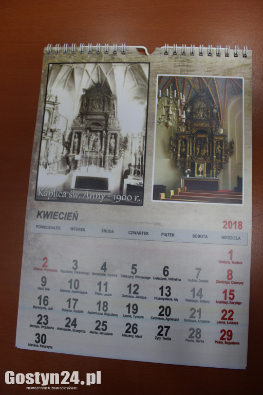 Kalendarz przedstawiający gostyńską Farę