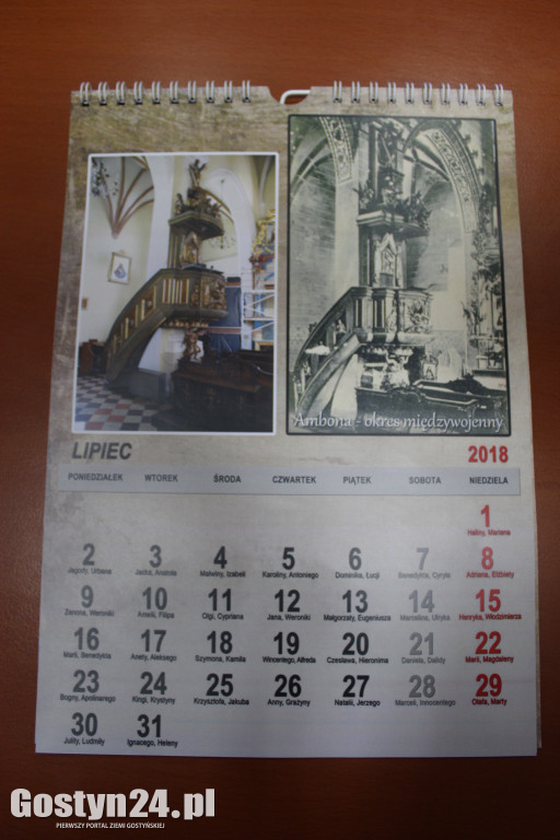 Kalendarz przedstawiający gostyńską Farę