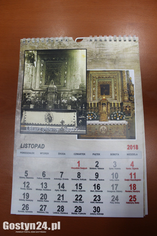 Kalendarz przedstawiający gostyńską Farę