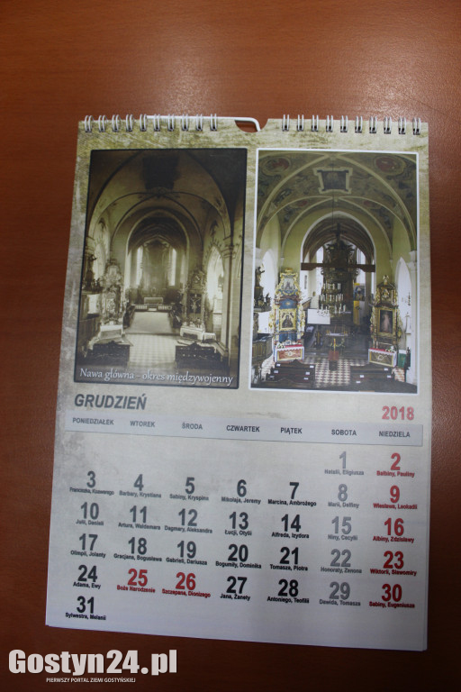 Kalendarz przedstawiający gostyńską Farę