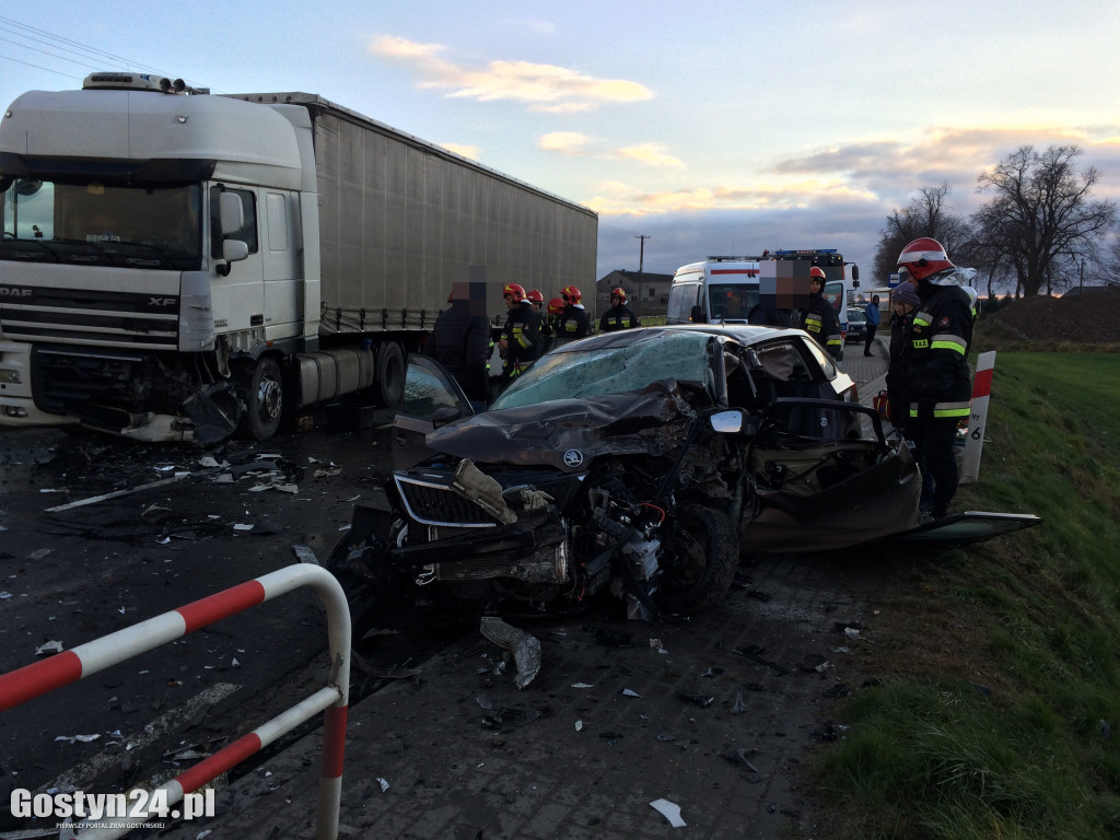 Groźny wypadek trasie Gostyń Krobia