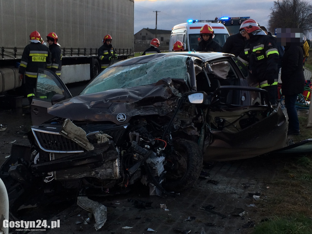 Groźny wypadek trasie Gostyń Krobia