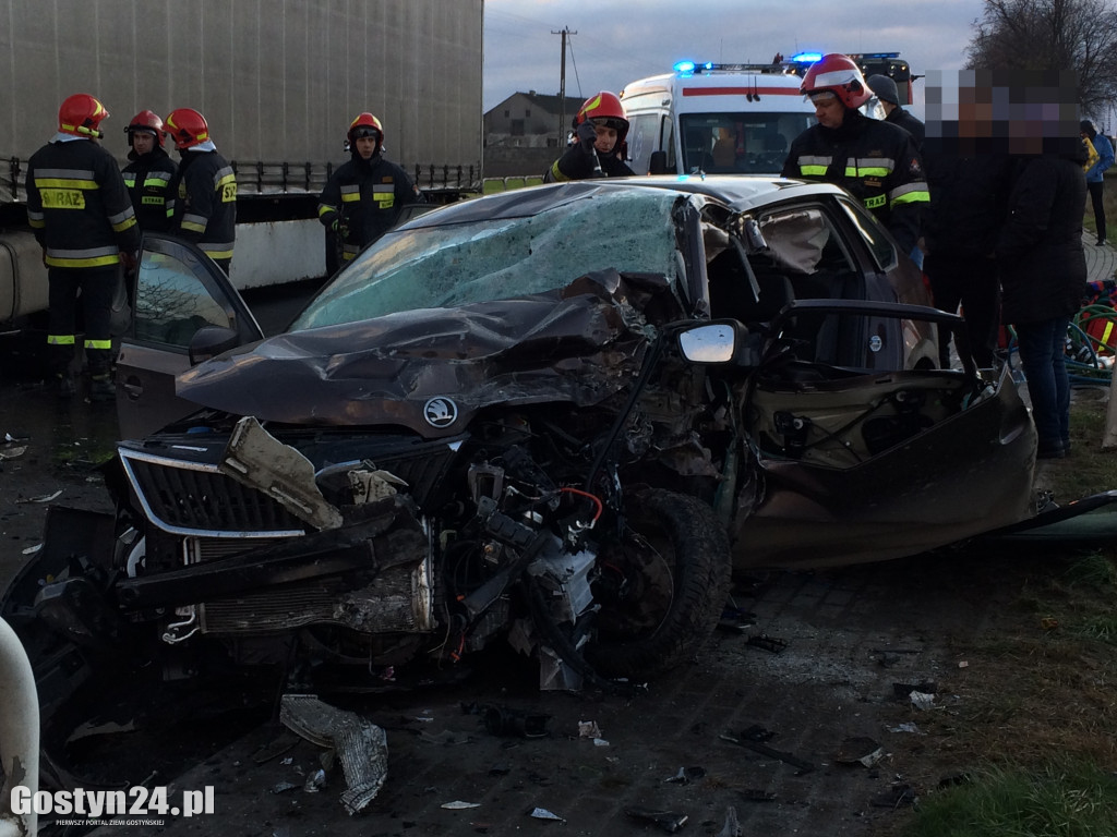 Groźny wypadek trasie Gostyń Krobia