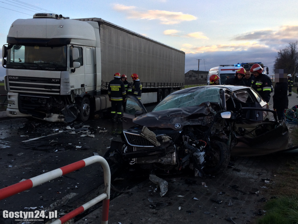 Groźny wypadek trasie Gostyń Krobia