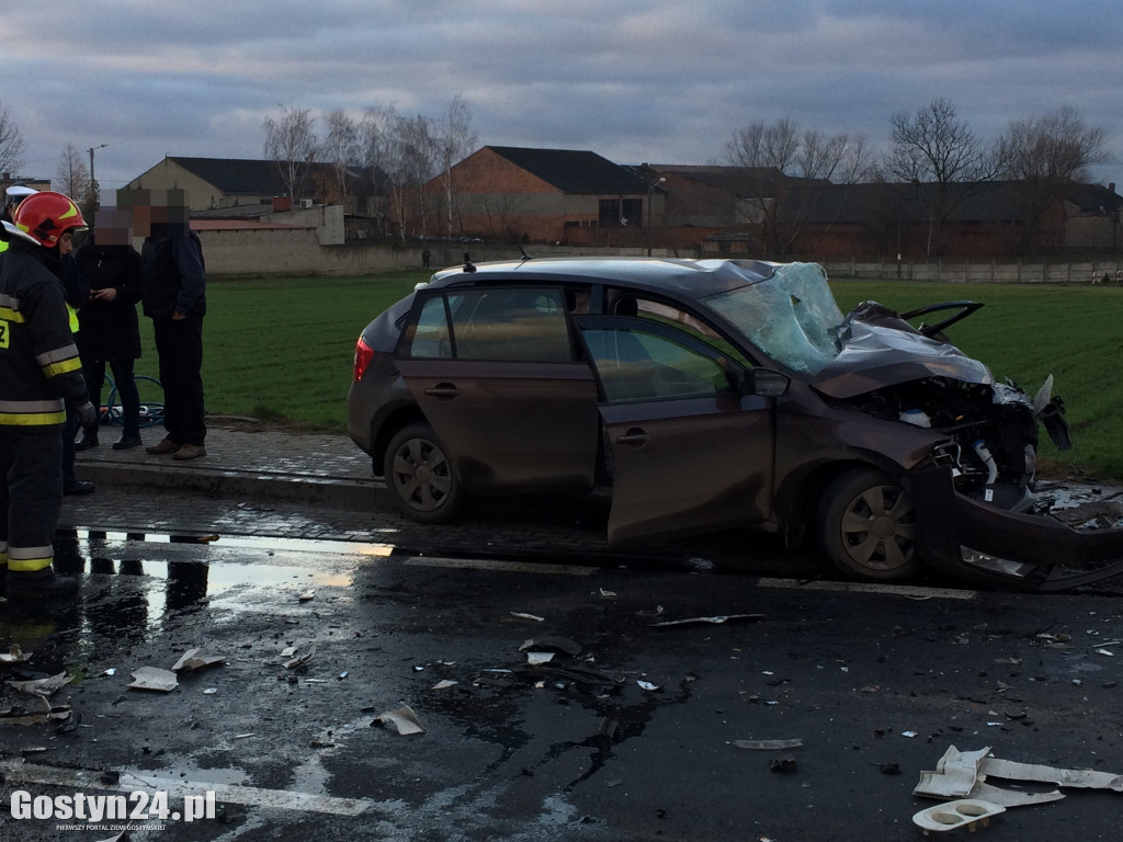 Groźny wypadek trasie Gostyń Krobia