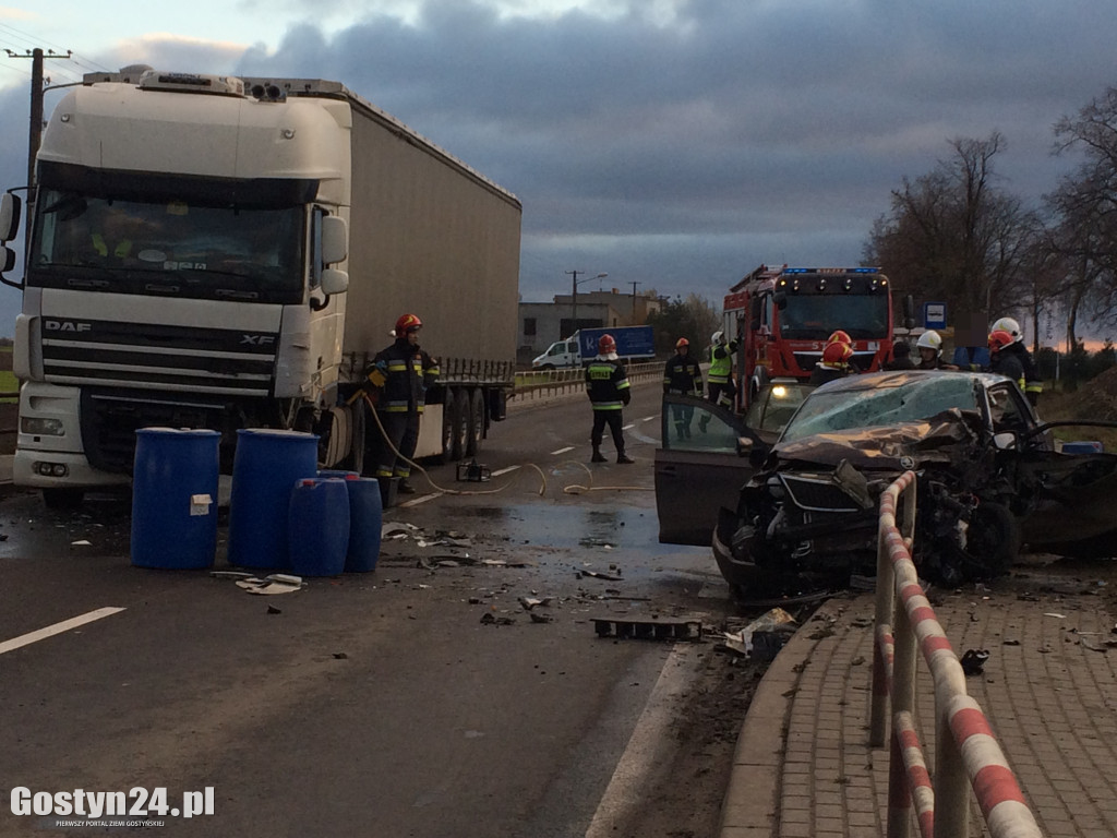 Groźny wypadek trasie Gostyń Krobia