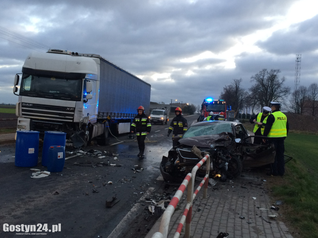 Groźny wypadek trasie Gostyń Krobia