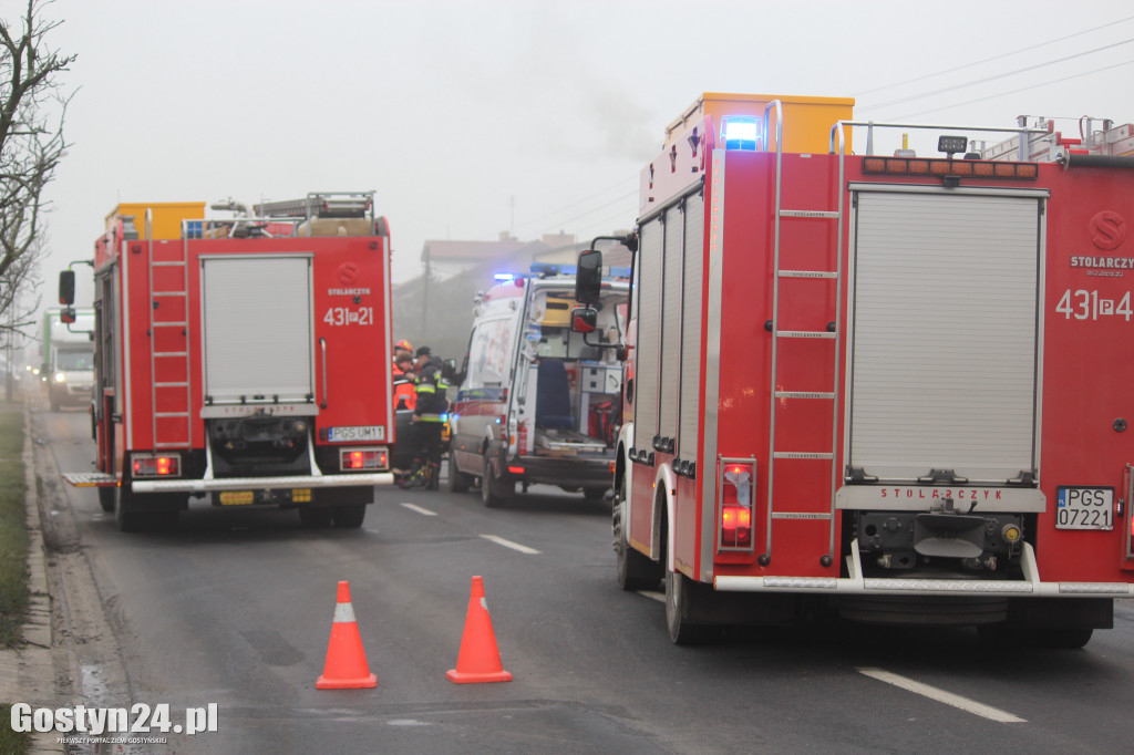 Wypadek na ul. Poznańskiej w Gostyniu