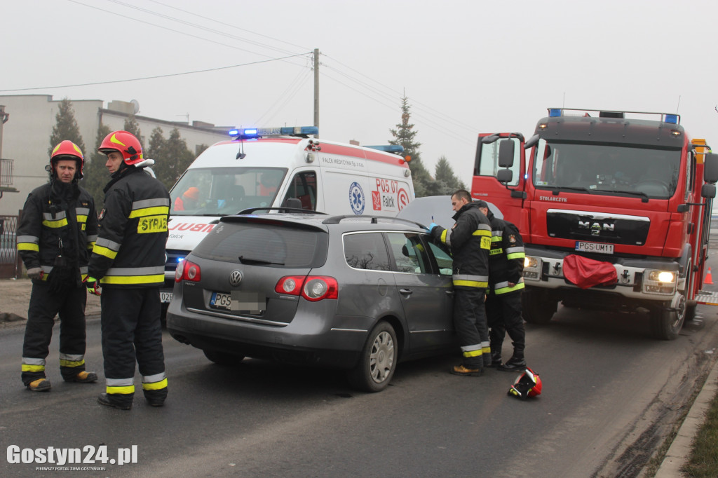 Wypadek na ul. Poznańskiej w Gostyniu