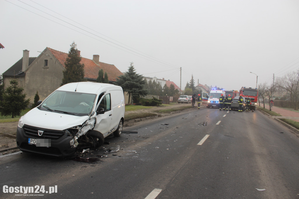 Wypadek na ul. Poznańskiej w Gostyniu
