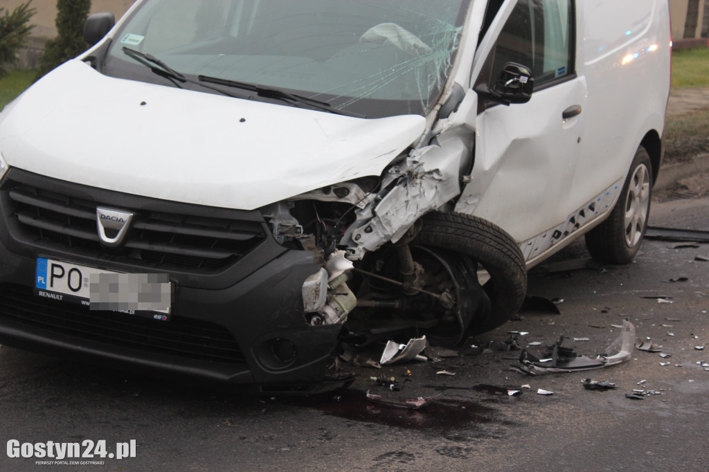 Wypadek na ul. Poznańskiej w Gostyniu
