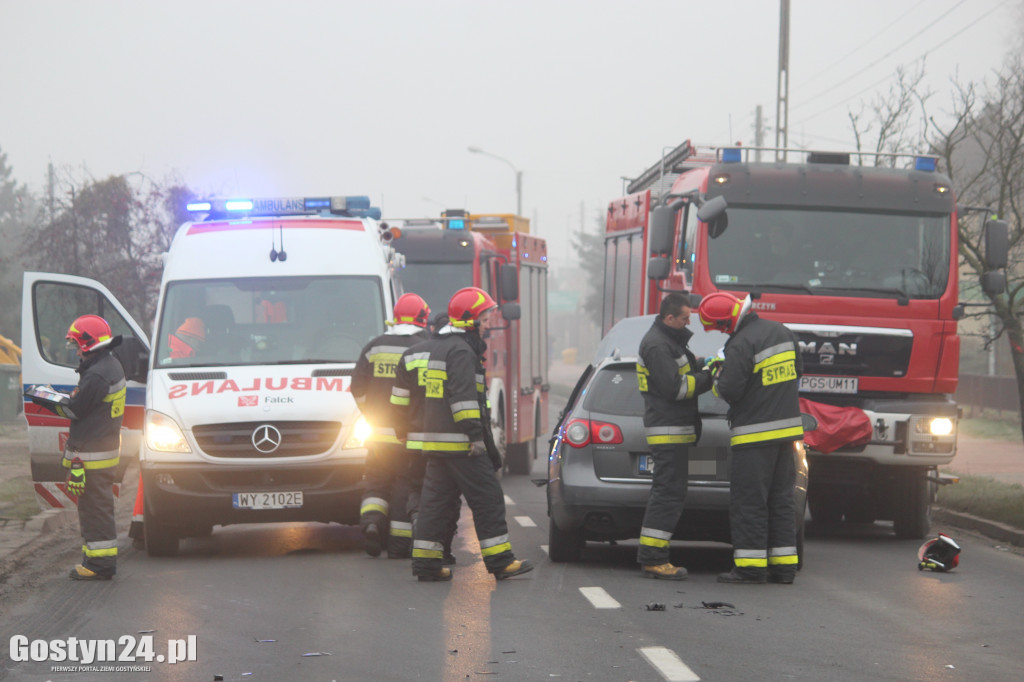 Wypadek na ul. Poznańskiej w Gostyniu
