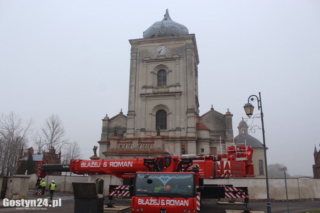 Demontaż kopuły Sanktuarium na Zdzieżu