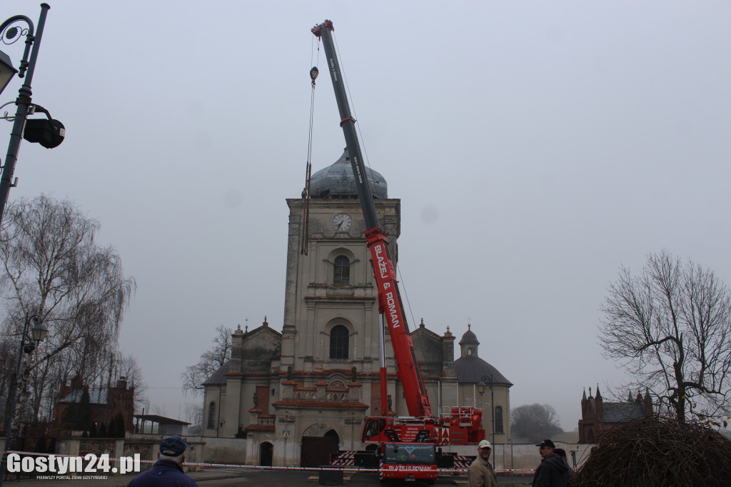 Demontaż kopuły Sanktuarium na Zdzieżu