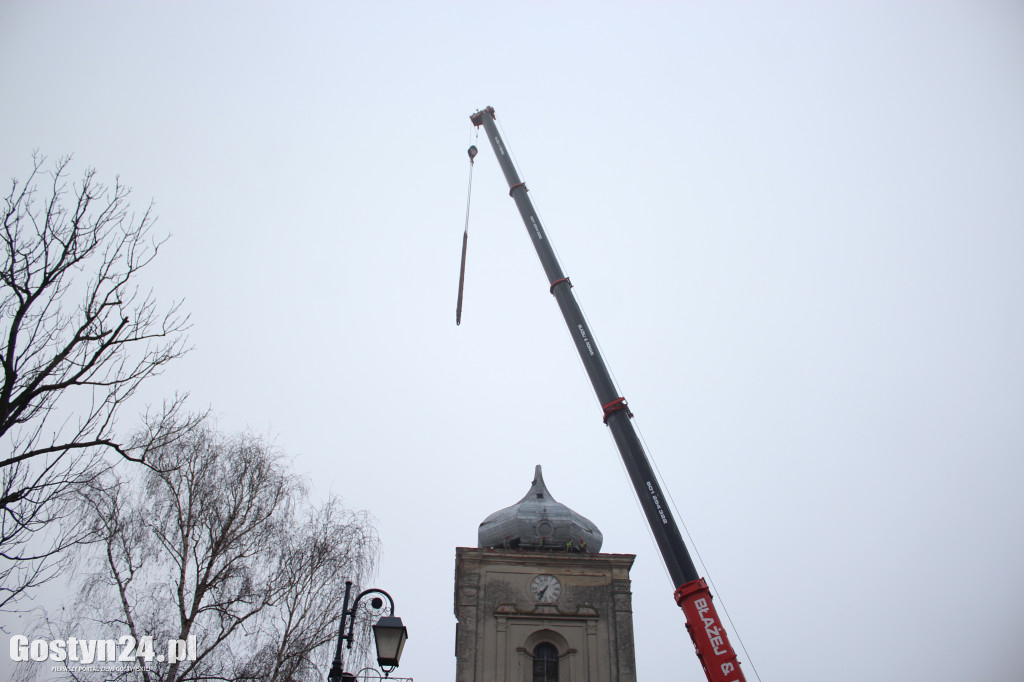 Demontaż kopuły Sanktuarium na Zdzieżu