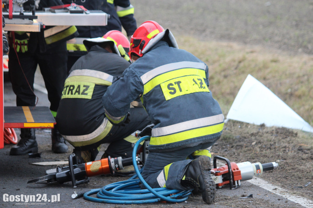 Wypadek na trasie Borek Wlkp.-Koszkowo