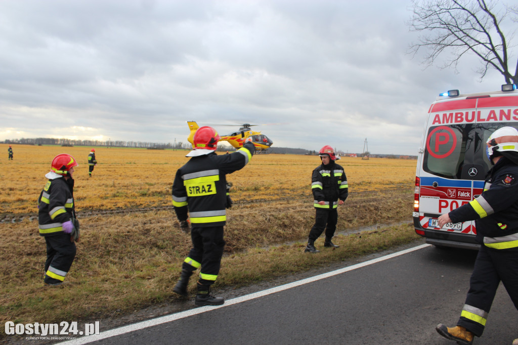 Wypadek na trasie Borek Wlkp.-Koszkowo
