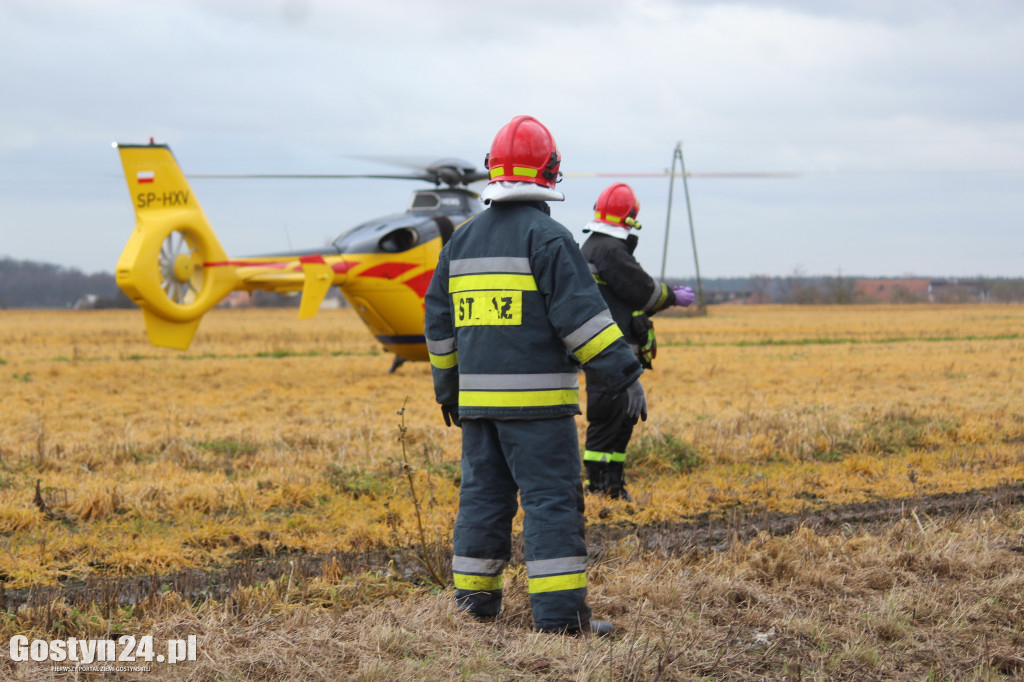 Wypadek na trasie Borek Wlkp.-Koszkowo