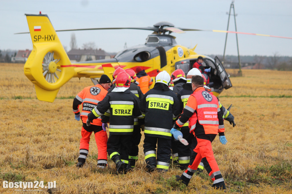 Wypadek na trasie Borek Wlkp.-Koszkowo