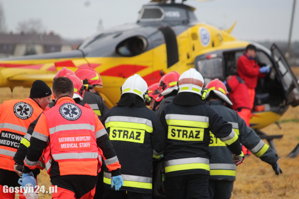 Wypadek na trasie Borek Wlkp.-Koszkowo