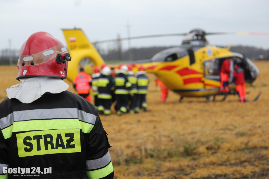 Wypadek na trasie Borek Wlkp.-Koszkowo