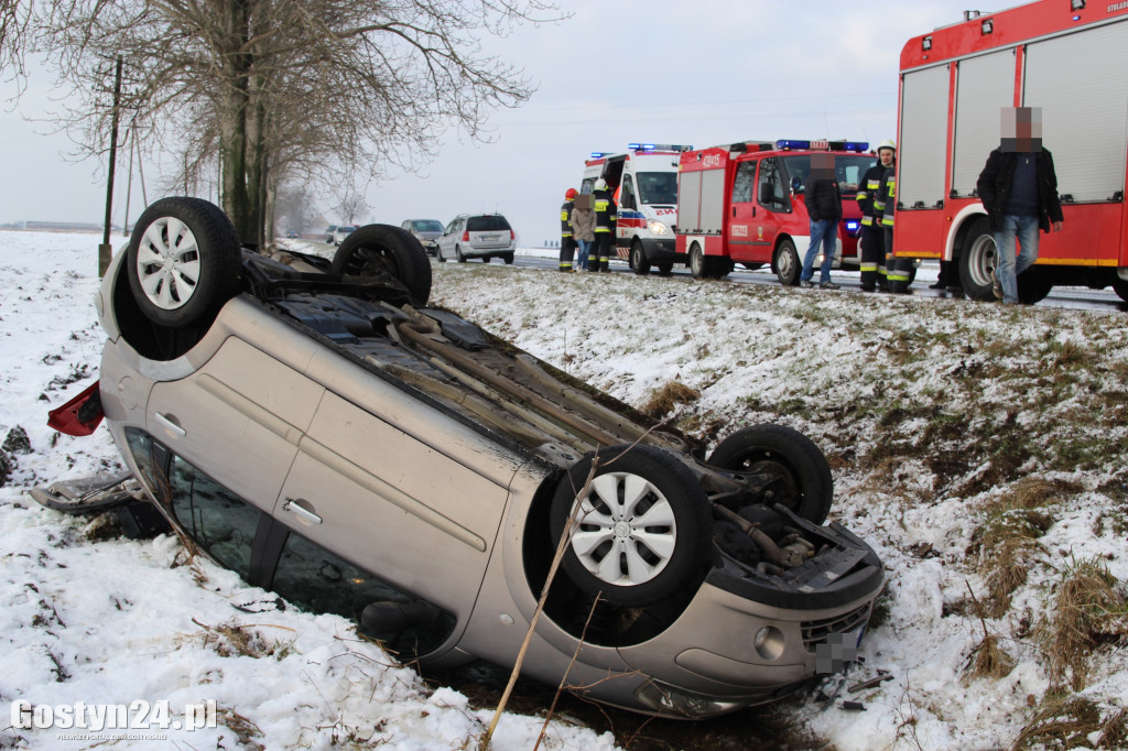 Zdarzenie drogowe na trasie Strzelce Wielkie-Lipie