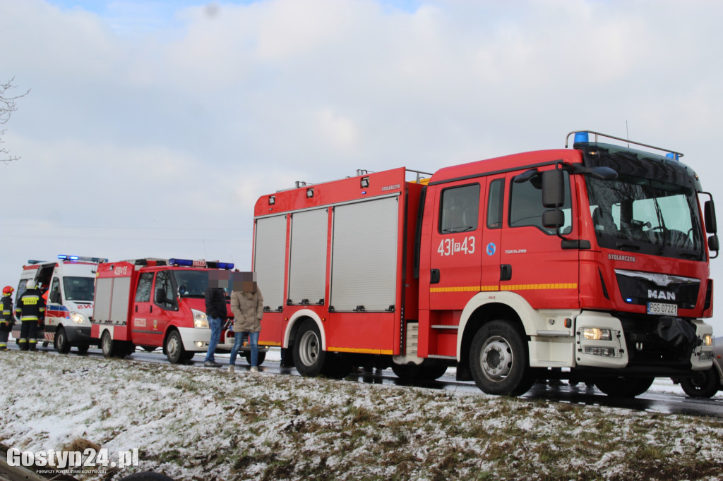 Zdarzenie drogowe na trasie Strzelce Wielkie-Lipie