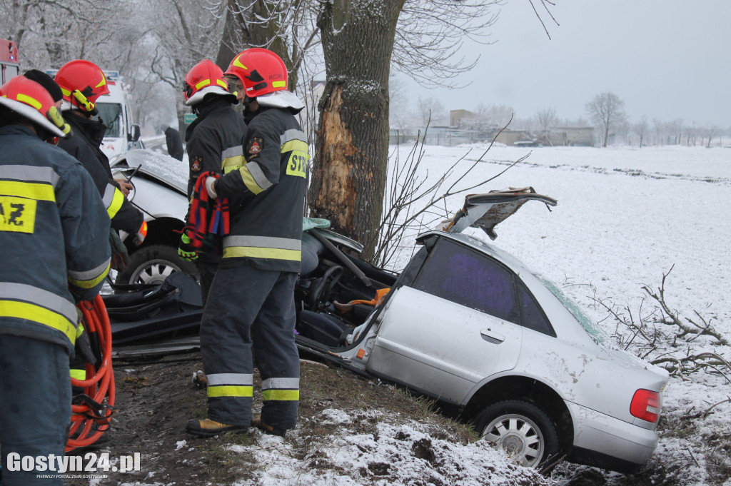 Wypadek na trasie Bodzewko-Rębowo