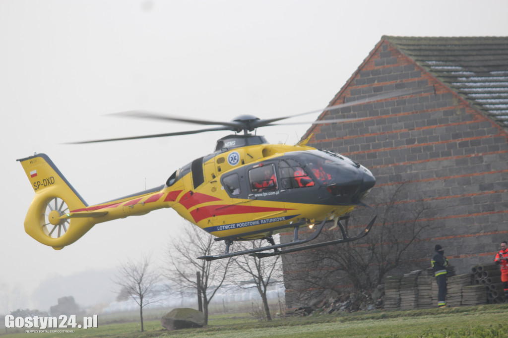 Lądowanie helikoptera LPR w Potarzycy